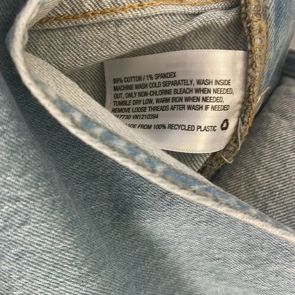 Isabel Maternity Shortalls Denim Cutoffs- s 12 - Picture 7 of 8